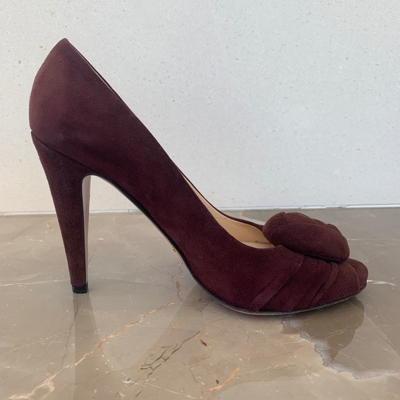 Prada Suede Open Toe Pumps, Size 36.5 - Picture 10 of 13
